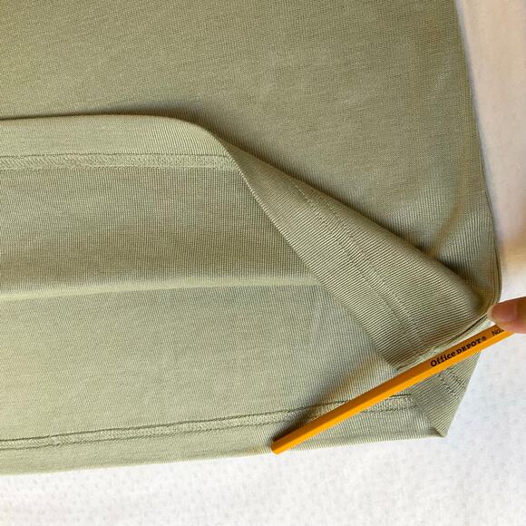 Sag Harbor Women Knit T-shirt size L Green Short Sleeve Stretch Made In Korea - Picture 7 of 8